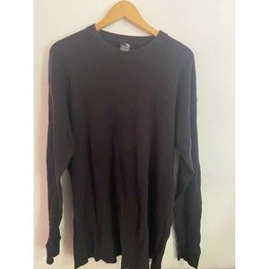 Sada Brand 100% Cotton Men's Black Long Sleeve Thermal Style Shirt Size 3X